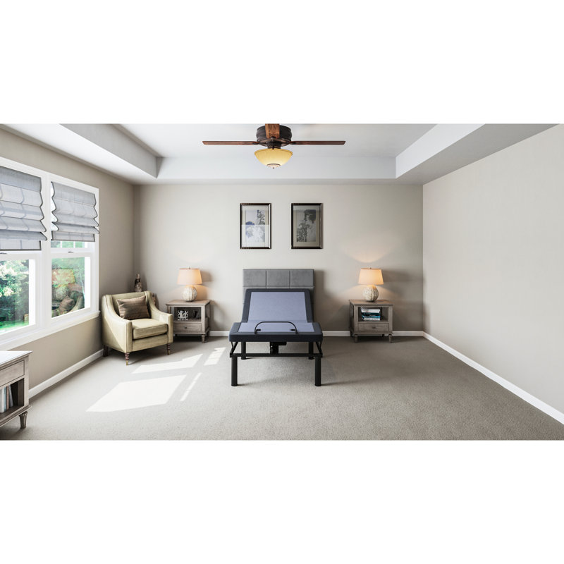 Base de lit simple TG réglable - poids de 850 lb, tête et pied réglables, mémoire programmable, réglage de la batterie de secours en position complète, capacité, ajustement de 31 pieds