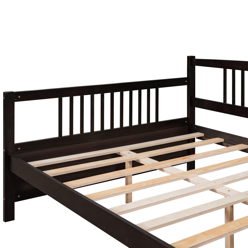 Lit de jour double avec finition - Stable et élégant pour la chambre à coucher à utiliser comme lit / taille, lit dans un, espace de rangement supplémentaire