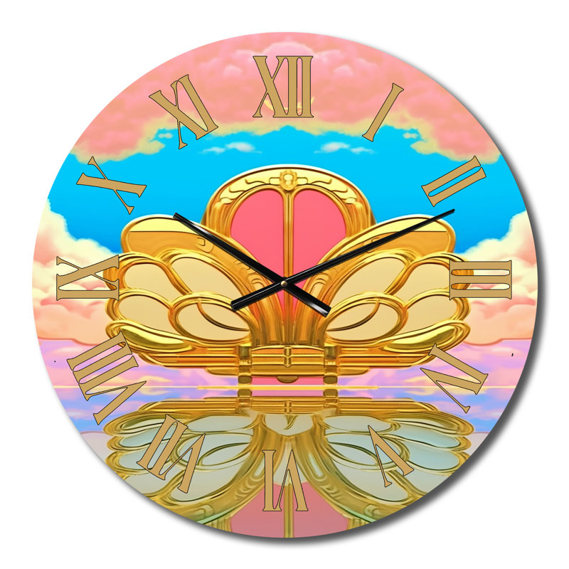 Horloge murale en métal Jakaylen, Moyenne