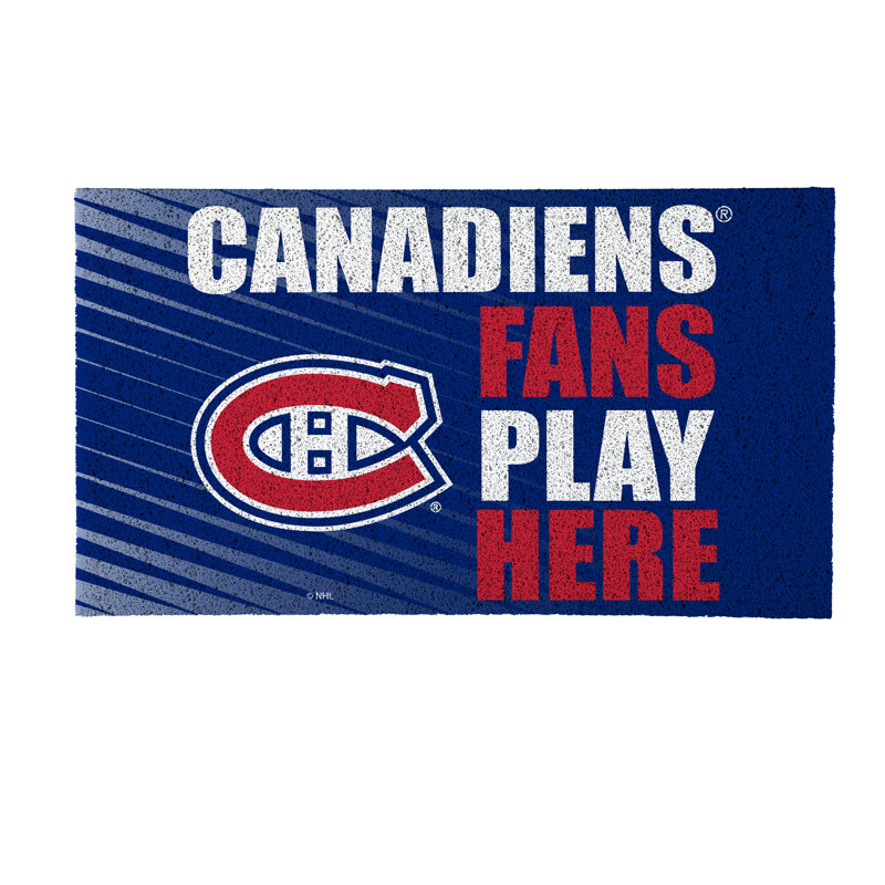 Tapis en PVC des Canadiens de Montréal, 28 po x 16 po