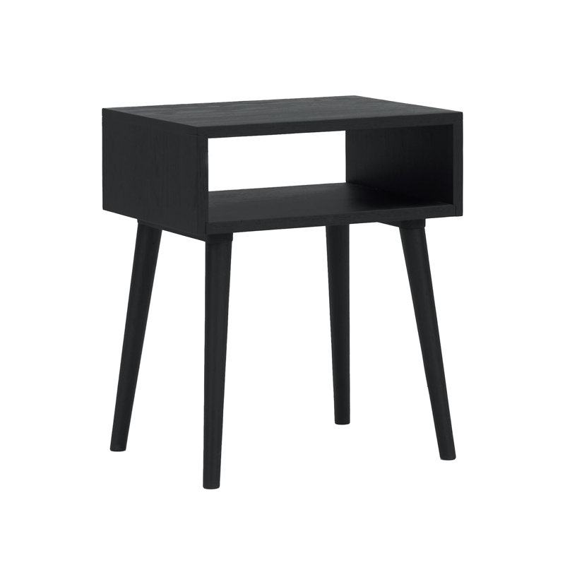  Table de chevet Zoe, Noir brûlé
