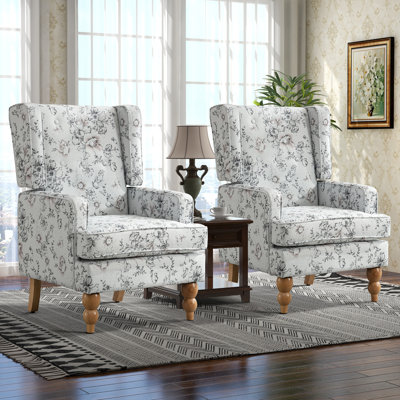 Sumalee 26.7'' Wide Modern Elegant Soft Floral Arm Accent Chair with Tufted Design -  Canora Grey, 4A02BCD0109A4B04AF7E9D79DFFC5C67