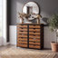 Armoire de rangement à 7 tiroirs avec roulettes, chariot de rangement en bois