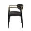 Ensemble de 2 chaises d'appoint en bois avec siège et dossier rembourrés en noir