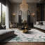 Tapis gris soyeux et moelleux-100886179