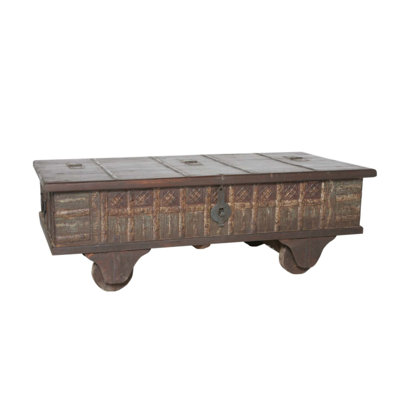 Aloizas Solid Wood Top Coffee Table