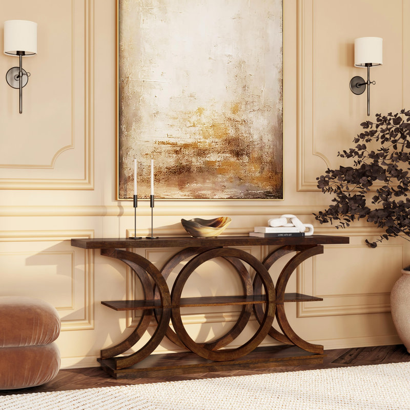 Stowe Rustic Console Table, Natural
