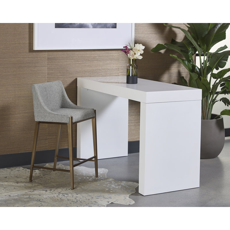 Nate Upholstered Stool, Pebble