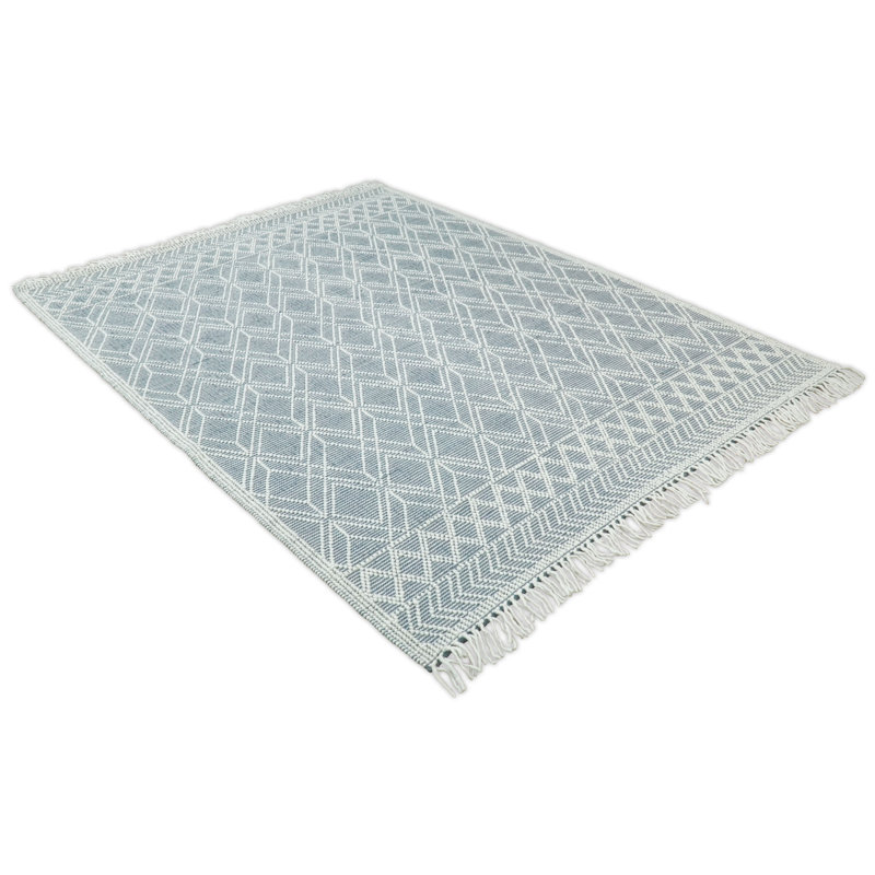 Wool Geometric Indoor Rug, Rectangle 4' x 6'