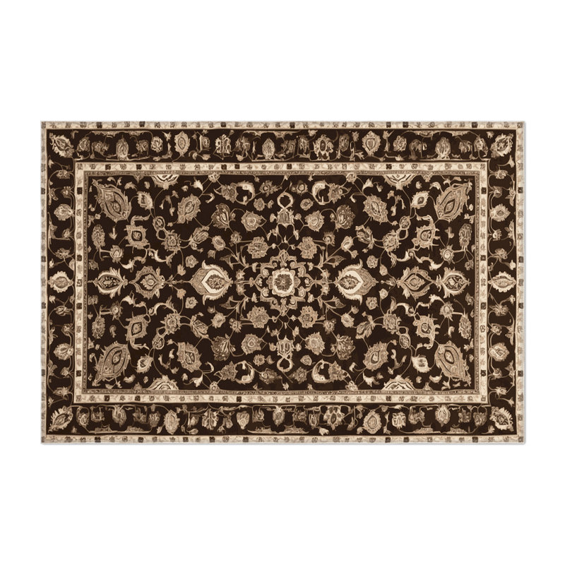 Tapis noir intérieur et extérieur Tabriz, Rectangulaire 3 pi x 5 pi
