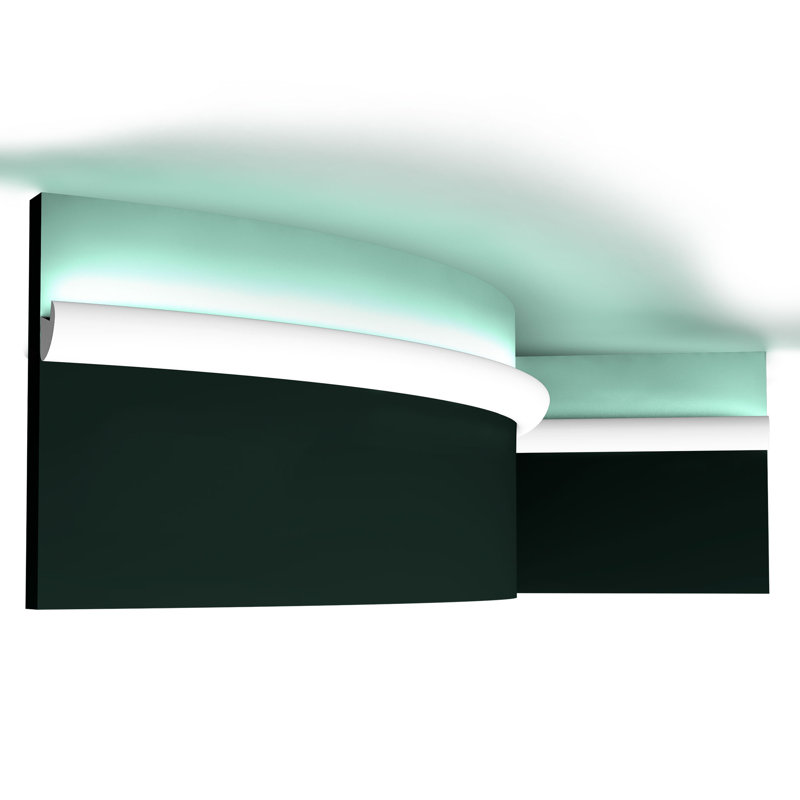 1-1/8 in x 1-3/8 in x 78-3/4 in Primed White Plain Flexible Polyurethane Crown Moulding