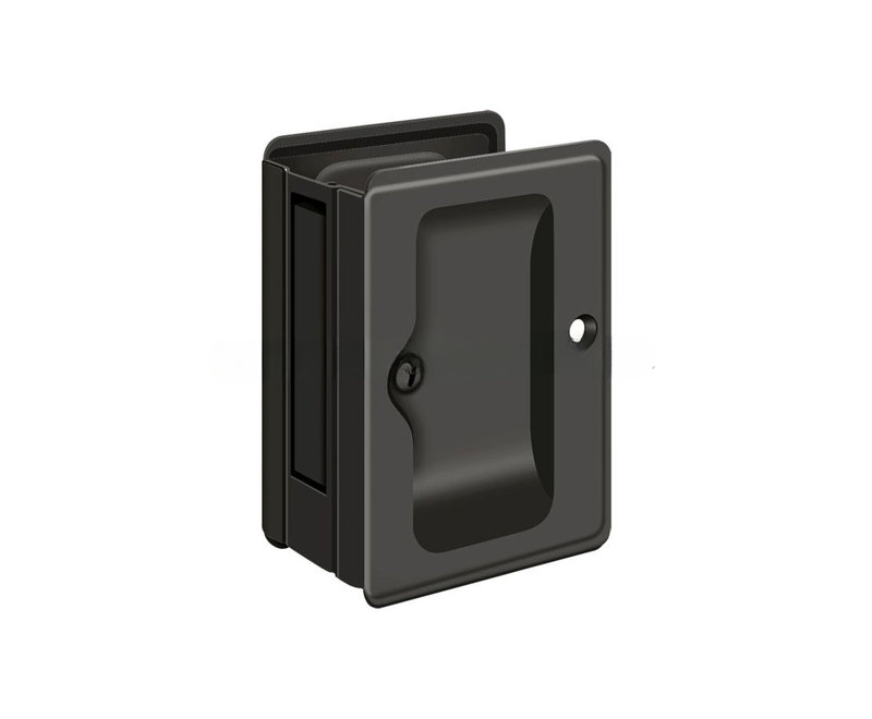 Brass Pocket Door Hardware, Oil-Rubber Bronze