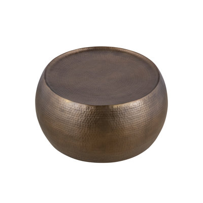 Table basse ronde contemporaine en aluminium
