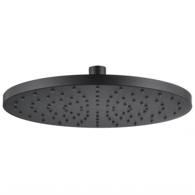 10-Inch Waterfall Fixed Shower Head, 1-Person 2.5 GPM (Matte Black)