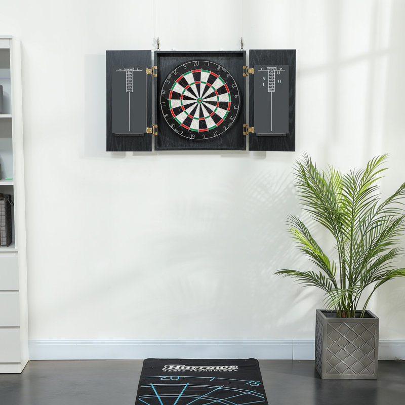 HOMCOM Bristle Dartboard And Cabinet Set