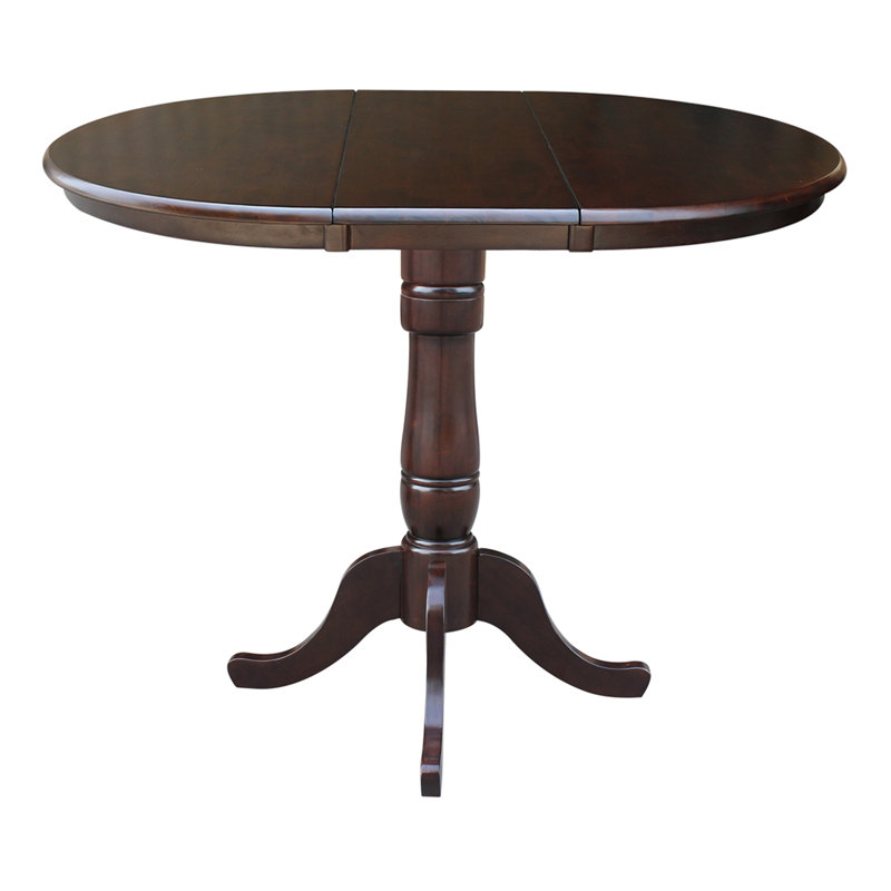 Fabian Counter Height Solid Wood Dining Table, Rich Mocha/Rich Mocha