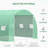 Outsunny Walk-In Tunnel Hoop Greenhouse, Polyethylene PE Cover, Steel Frame, Roll-Up Zipper Door & Windows For Flowers, Vegetables, Tropical Plants-110646400