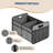Trunk Organizer for Car, Foldable 2 Compartment 50L Car Storage, Waterproof Anti-Slip & Leak-Proof for Travel, Black/Gray Green/Gray/Red-1786189226