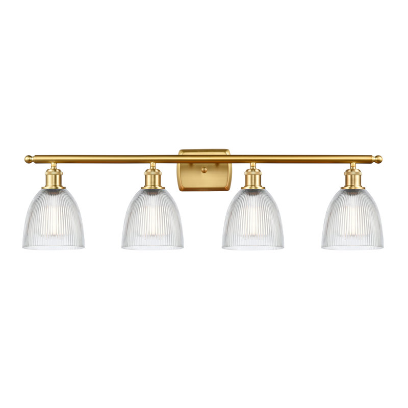 Éclairage de salle de bain à intensité variable 4 lumières Asdsit, Transparent, Ampoule incandescente rétro de 60 watts