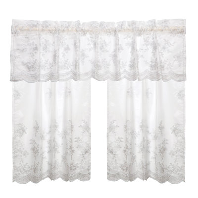 Scribner Floral Swag Kitchen Curtain