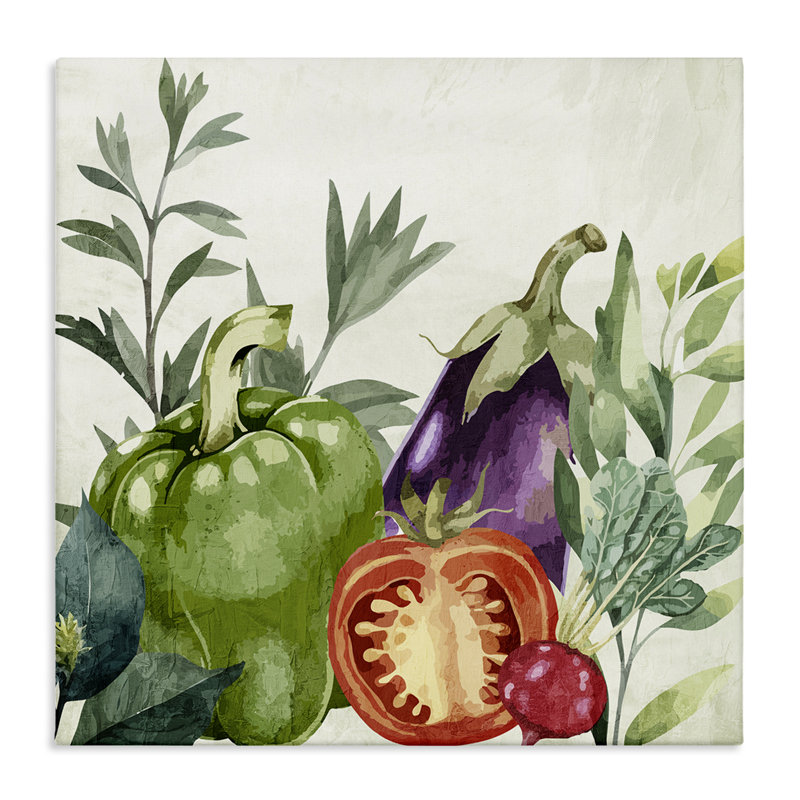Toile de légumes de jardin biologique, design par Kim Allen, H 30 po x l 30 po
