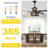52" Black Ceiling Fan with Light Kit & Remote, 5-Blade Design, 6-Speed Quiet DC Motor, Timer, Reversible for Living Room, Bedroom
