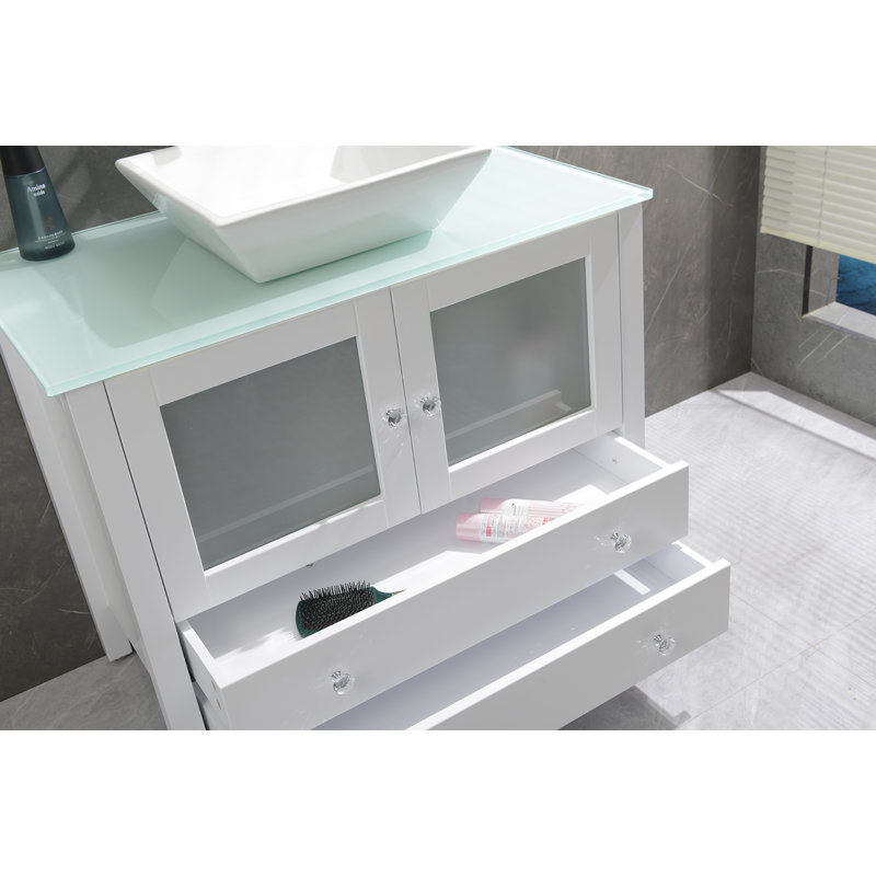 Cayse 36" Single Bathroom Vanity Set, White