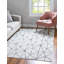 Tapis géométrique ivoire / gris Nuangola-516358612