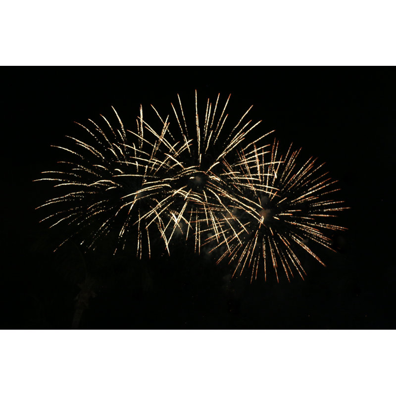 Fireworks At New Year - Wrapped Canvas Print, 30cm H x 46cm W x 3.8cm D