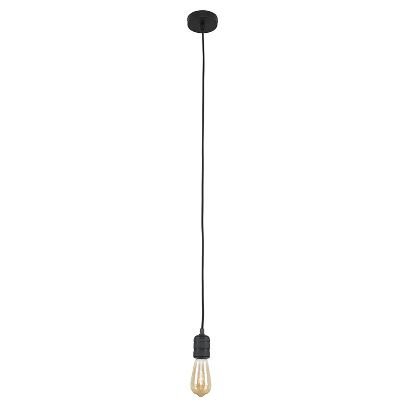 Baden 1 - Light Bulb Pendant, Black, No