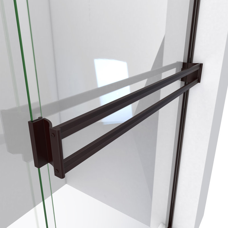 72" x 70" Oil Rubbed Bronze Clear Glass Bypass Shower Door
