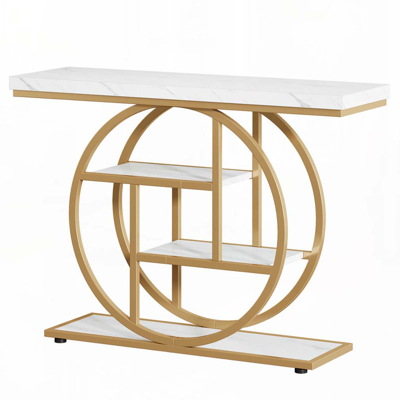 41.3" 4-Tier Industrial Console Table