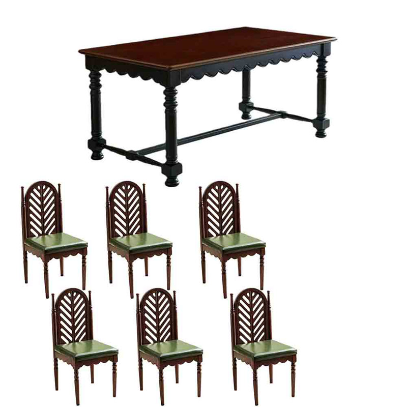 Crawford, 7 pièces : table, 6 chaises