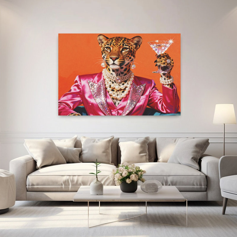 Art contemporain, art animalier contemporain surréel, H 40 po x l 60 po