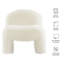 Chaise d'appoint en fausse fourrure blanche Mina-2084365407