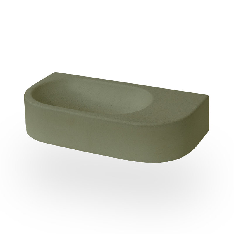 Newterra 21.75" Wall/Vessel Bathroom Sink, Moss, No Holes