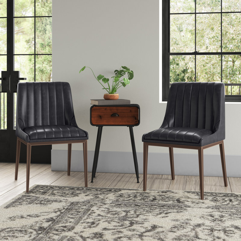 Spiva Upholstered Dining Chair, Vintage Black