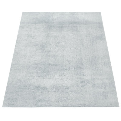 Soft Area Rug Cozy Low-Pile Rug Anti-Slip Solid Color Washable