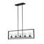 Luminaire suspendu linéaire à 5 lumières pour îlot de cuisine, lumière réglable