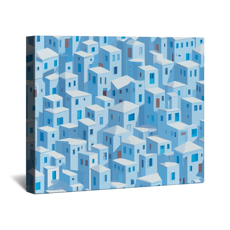Décoration murale architecture sur toile - Décoration murale de bâtiments en plusieurs tailles, 12 x 12 inches
