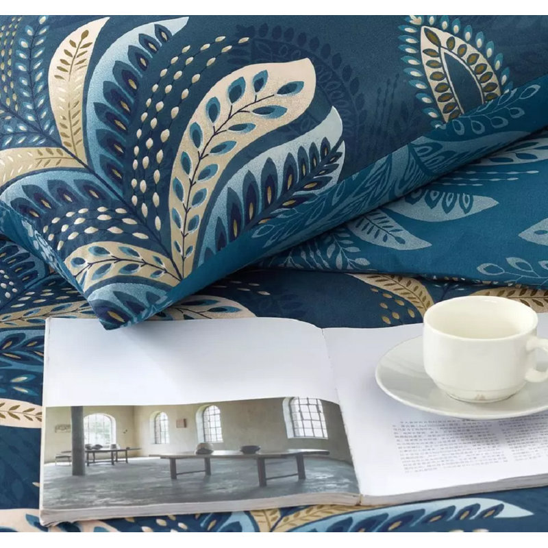 Catarzi Cotton Floral Duvet Cover Set with Pillowcases Included, Double - 2 Standard Pillowcases