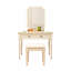 Ensemble de coiffeuse traditionnelle avec tabouret rembourré et miroir
