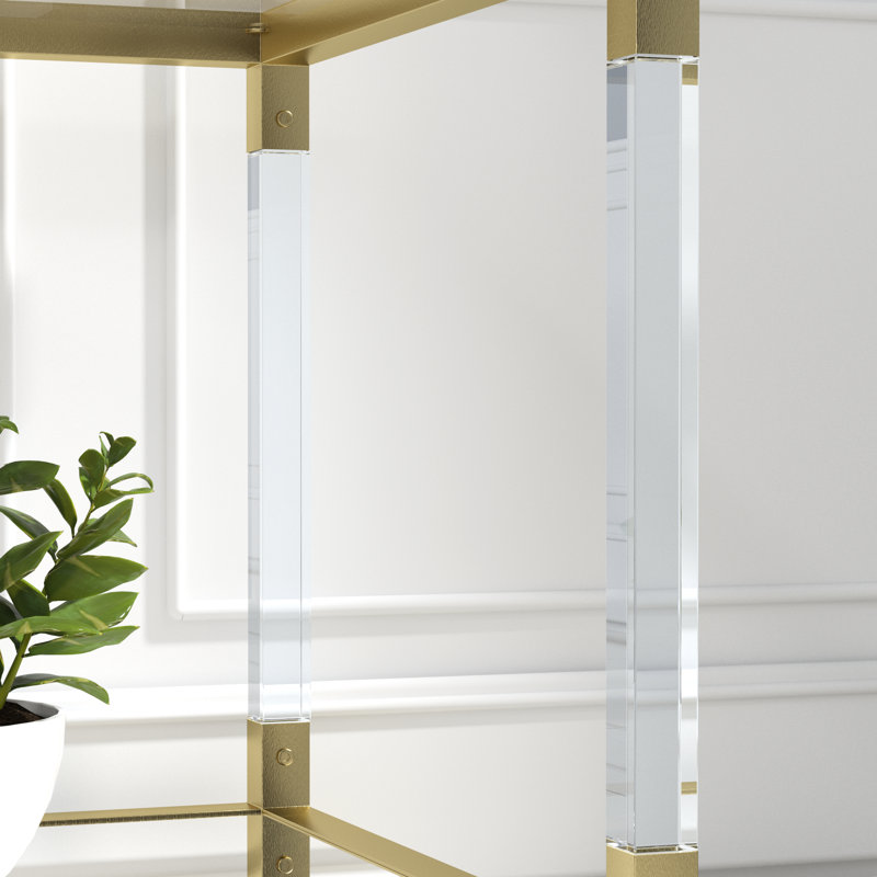 48'' Glass Top Console Table