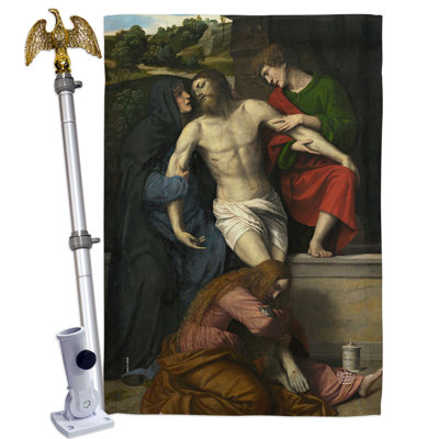 Ensemble de drapeaux réligieux en polyester 40 x 28 po