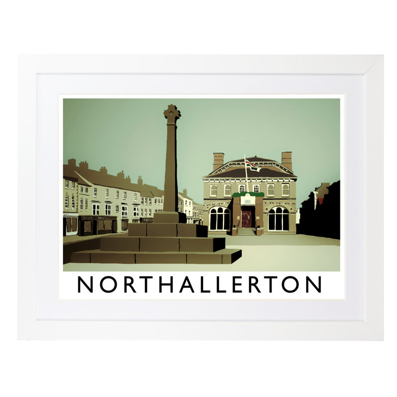 Northallerton 7 1 Piece Wall Art, 33.5 cm H x 43.5 cm W x 2.2 cm D, White Wood Frame