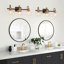 3 - Light Dimmable Brass Armed Sconce