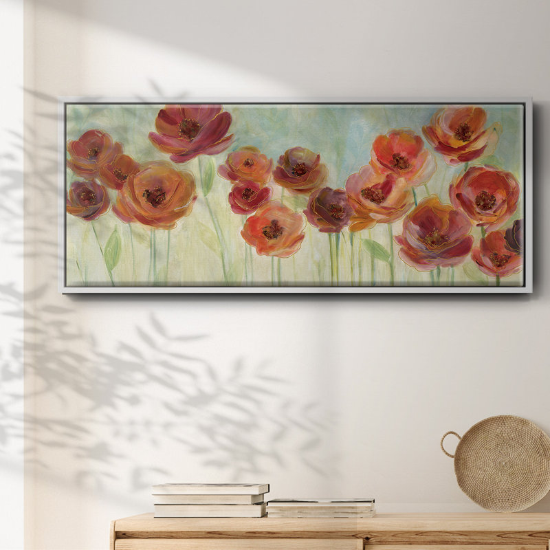 Meadow Poppies- Framed Canvas