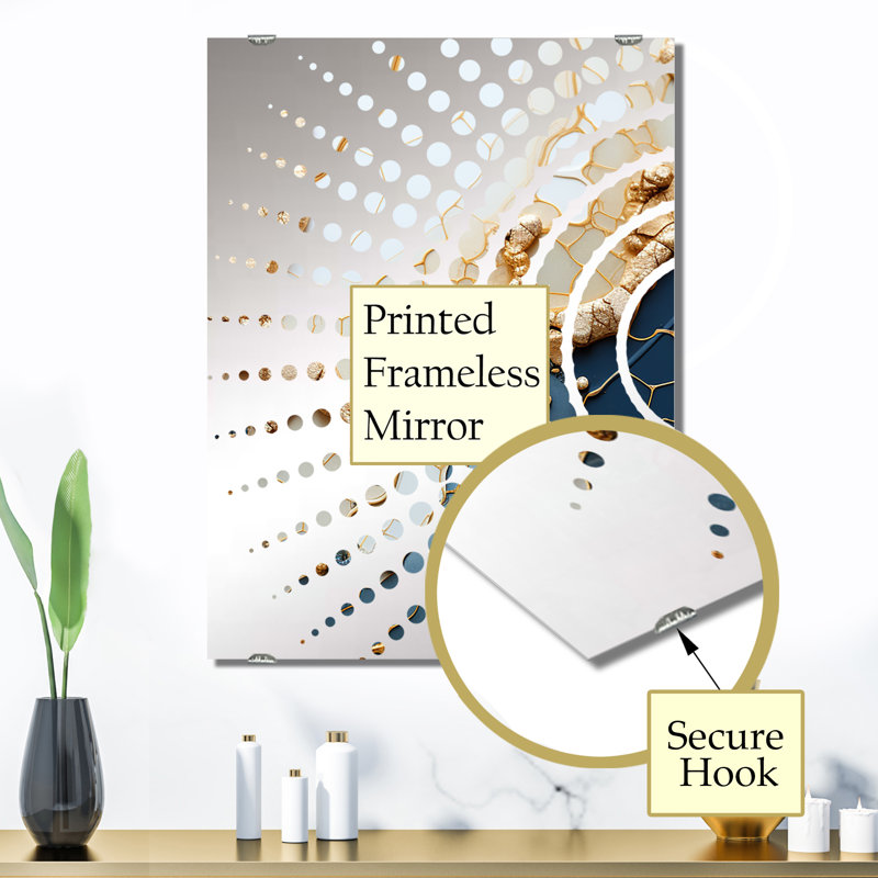 Okafor - Abstract Liquid Ink Wall Mirror MIR137114, 32" x 24"