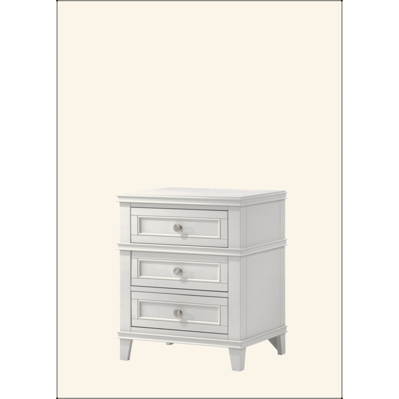 Table de chevet polyvalente en bois avec station de charge et beaucoup de rangement, un incontournable pour l'organisation et la commodité de la chambre à coucher.