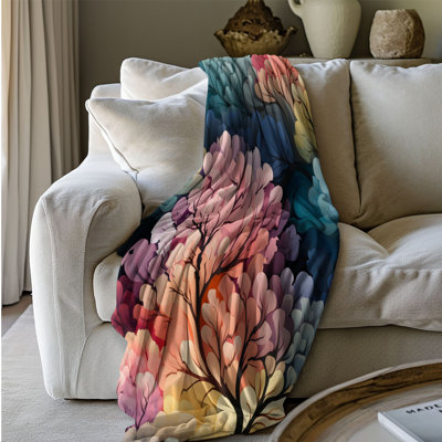 Colourful Trees - 1 Piece Blanket